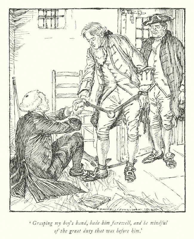 Illustration til The Vicar of Wakefield af Oliver Goldsmith (litho) af Edmund Joseph Sullivan