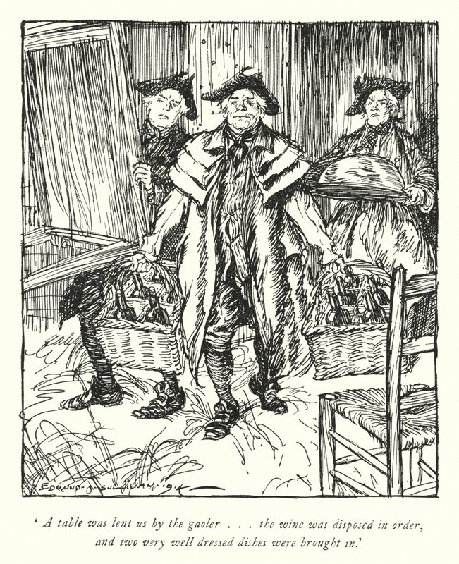 Illustration til The Vicar of Wakefield af Oliver Goldsmith (litho) af Edmund Joseph Sullivan
