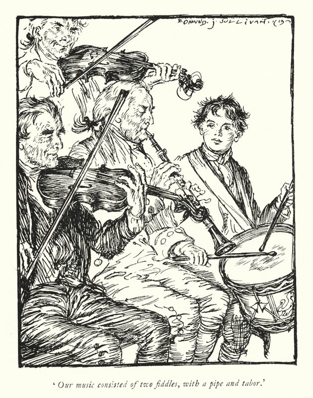 Illustration til The Vicar of Wakefield af Oliver Goldsmith (litho) af Edmund Joseph Sullivan