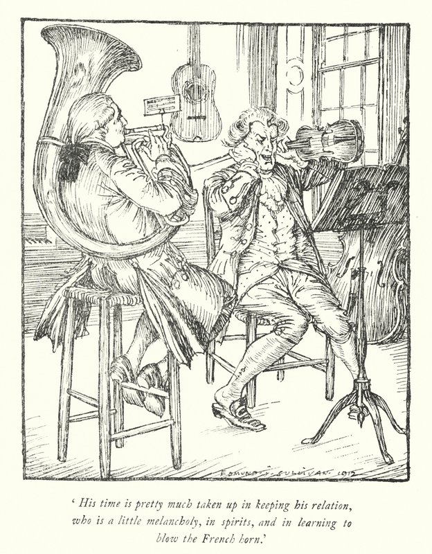 Illustration til The Vicar of Wakefield af Oliver Goldsmith (litho) af Edmund Joseph Sullivan