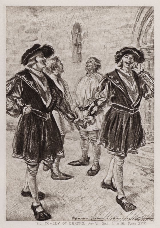 The Comedy of Errors, Act V, Sc I (litho) af Edmund Joseph Sullivan