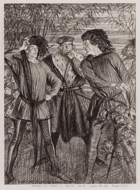 Den første del af kong Henrik VI, akt II, Sc 4 (litho) af Edmund Joseph Sullivan