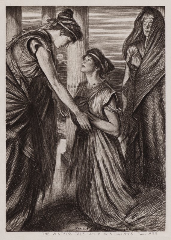 Vinterens fortælling, V. akt, Sc 3 (litho) af Edmund Joseph Sullivan