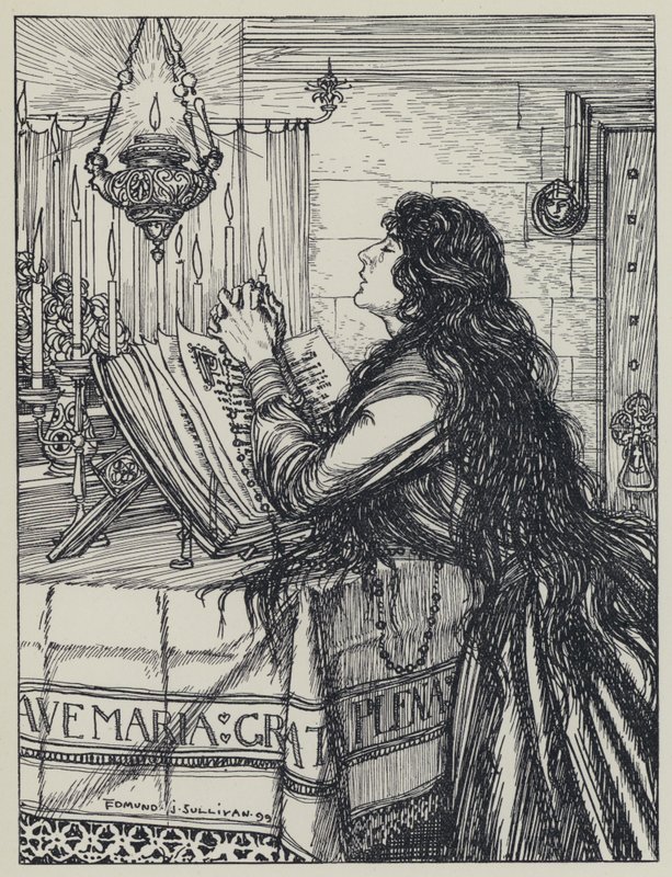 Tennyson, Illustration til A Dream of Fair Women and Other Poems af Edmund Joseph after Sullivan
