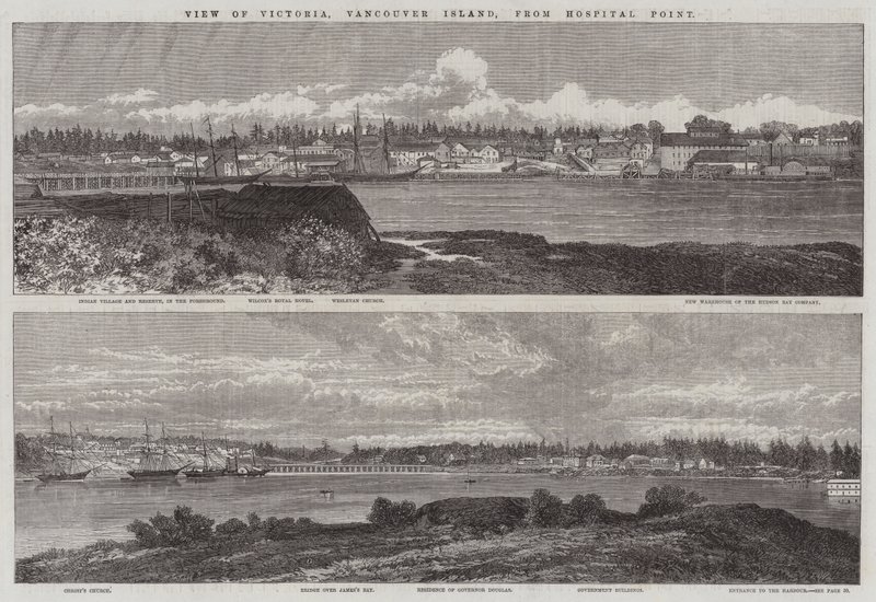 Udsigt over Victoria, Vancouver Island, fra Hospital Point af Edmund Morison Wimperis