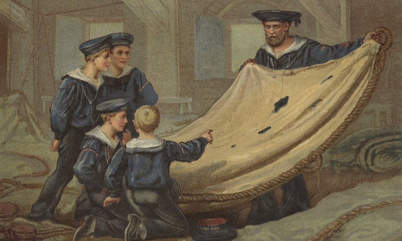 Et levn fra Trafalgar (chromolitho) af Edmund Richard White