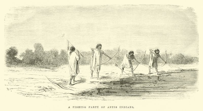 Et fiskeselskab af antisindianere af Edouard Riou