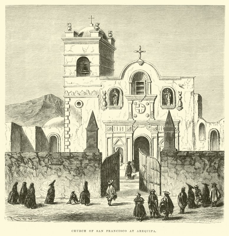 San Francisco kirke i Arequipa af Edouard Riou