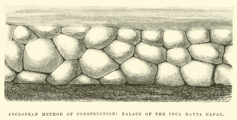 Cyclopean metode til konstruktion, Palace of the Inca Mayta Capac af Edouard Riou