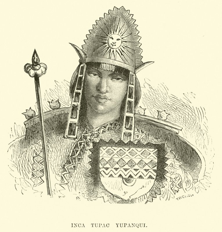 Inca Tupac Yupanqui af Edouard Riou