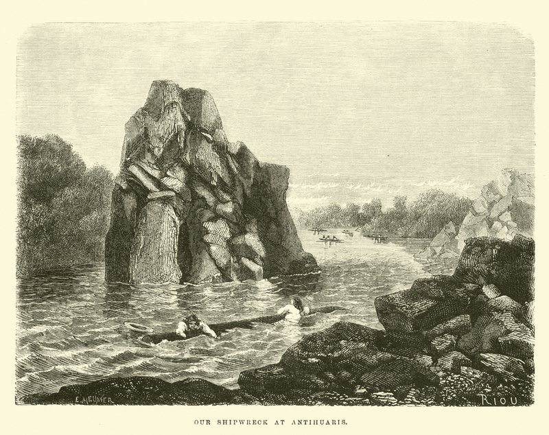 Vores skibbrud ved Antihuaris af Edouard Riou