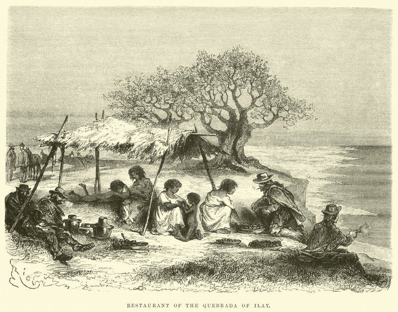 Restaurant i Quebrada af Ilay af Edouard Riou