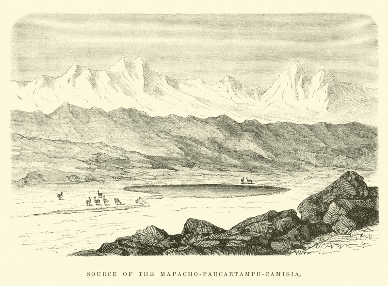 Kilde til Mapacho-Paucartampu-Camisia af Edouard Riou