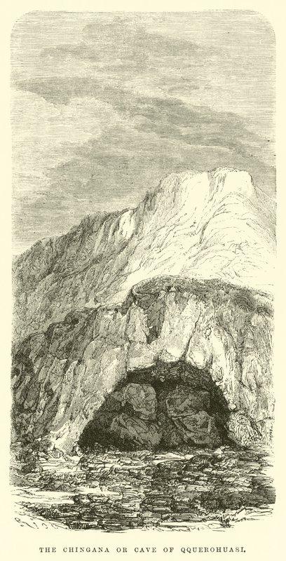 Chingana eller hulen Qquerohuasi af Edouard Riou