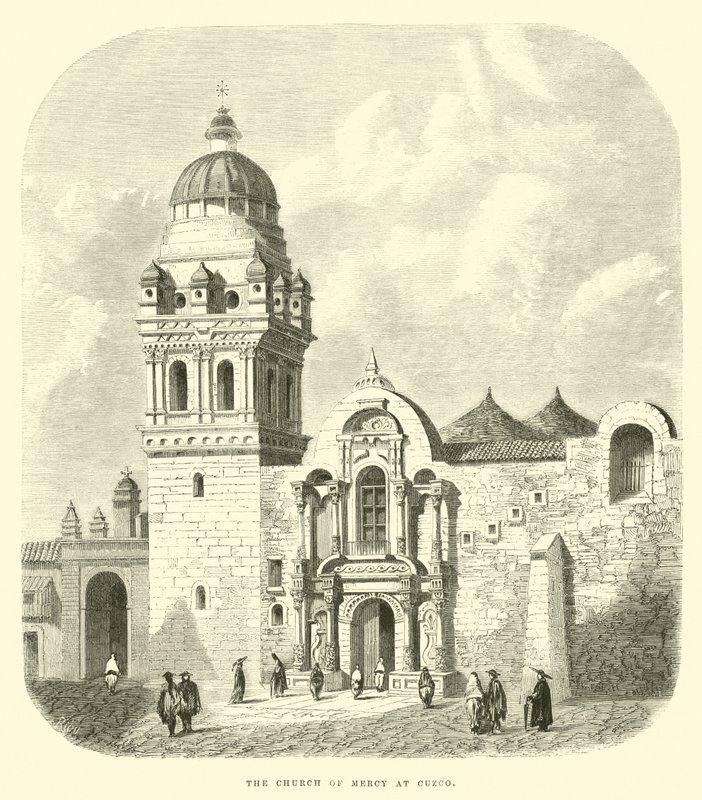 Barmhjertighedskirken i Cuzco af Edouard Riou