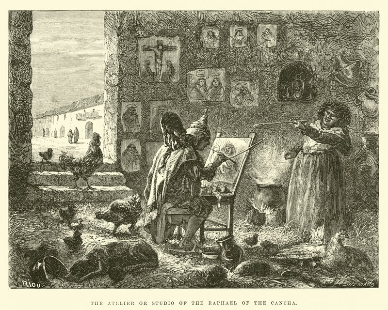 Raphael of the Canchas atelier eller studie af Edouard Riou