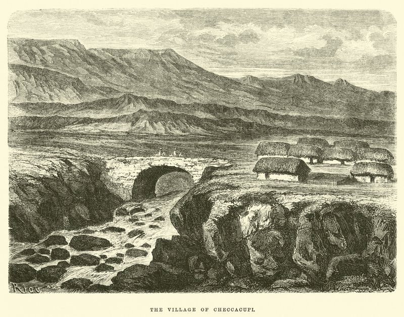 Landsbyen Checcacupi af Edouard Riou
