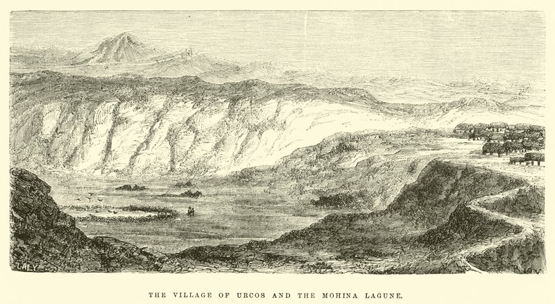 Landsbyen Urcos og Mohina Lagune af Edouard Riou