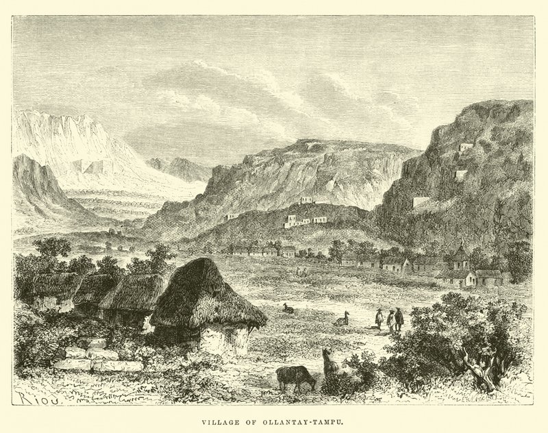 Landsbyen Ollantay-Tampu af Edouard Riou