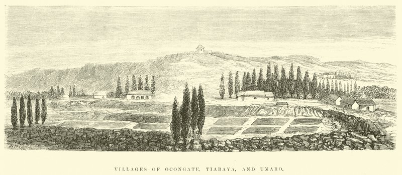 Landsbyerne Ocongate, Tiabaya og Umaro af Edouard Riou