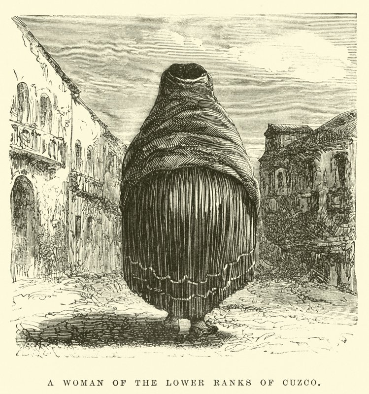 En kvinde fra de lavere rækker af Cuzco (gravering) af Edouard (after) Riou