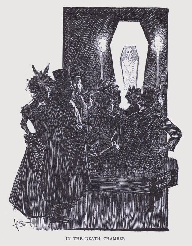 Bohemian Paris: I dødskammeret (litografi) af Edouard Alfred (1875 1954) Cucuel