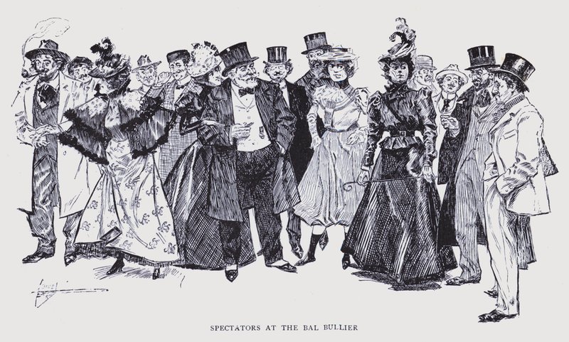 Det bohemeagtige Paris: Tilskuere på Bal Bullier (litografi) af Edouard Alfred (1875 1954) Cucuel