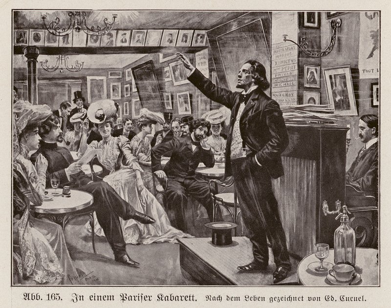I en kabaret i Paris (kobberstik) af Edouard Alfred (1875 1954) Cucuel