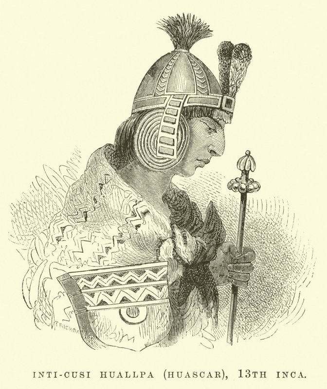 Inti-Cusi Huallpa (Huascar), 13. Inca af Edouard Riou
