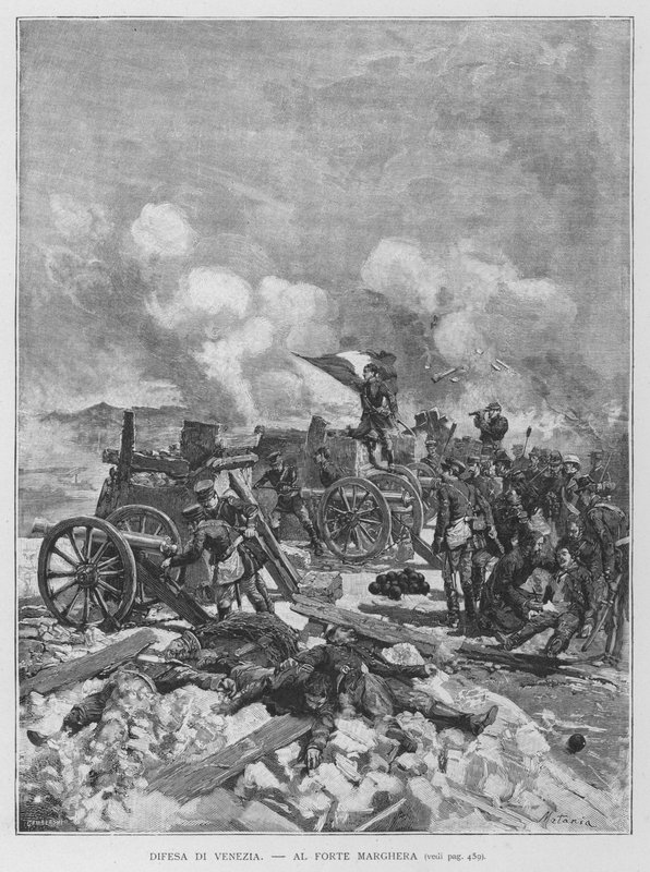 Forsvaret af Venedig (gravering) af Edouardo Matania