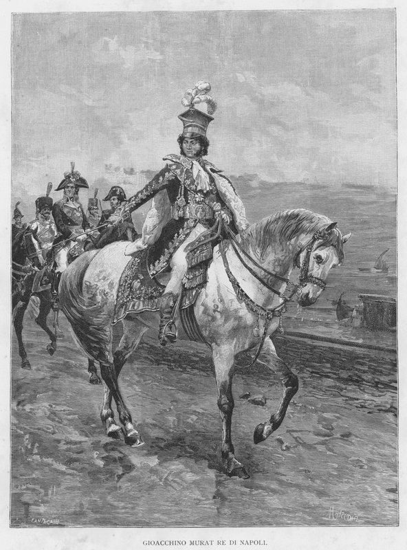 Joachim Murat konge af Napoli (gravering) af Edouardo Matania