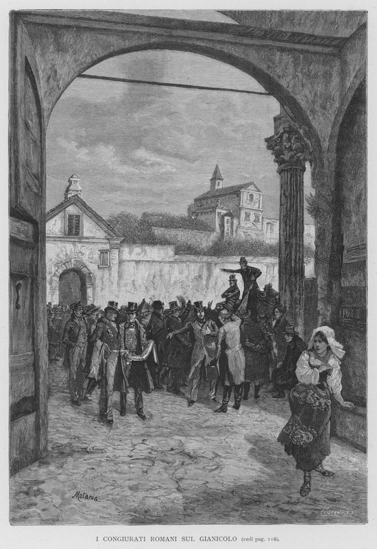De romerske tryllekunstnere på Janiculum Hill (gravering) af Edouardo Matania
