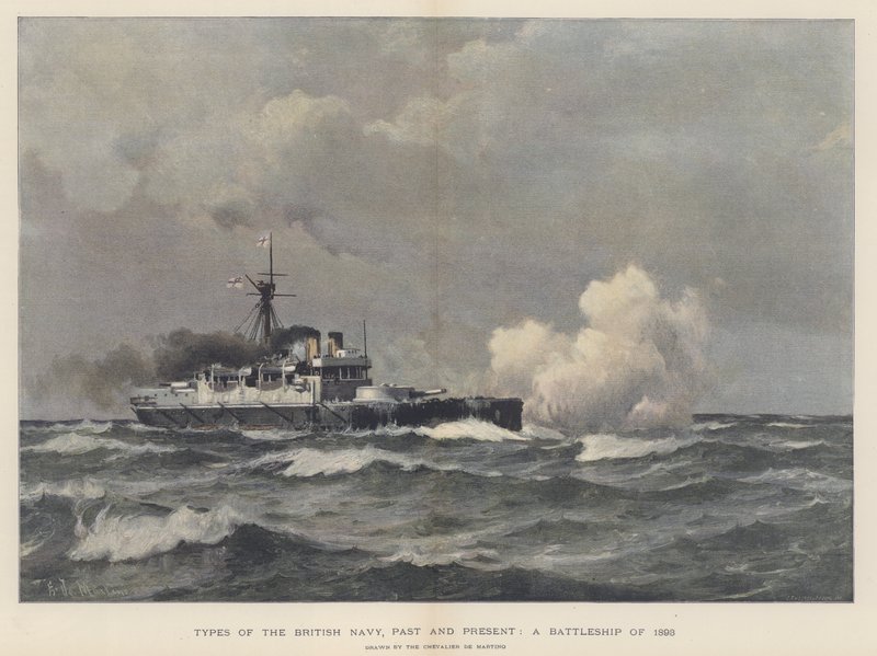 Et slagskib fra 1893 af Eduardo de Martino