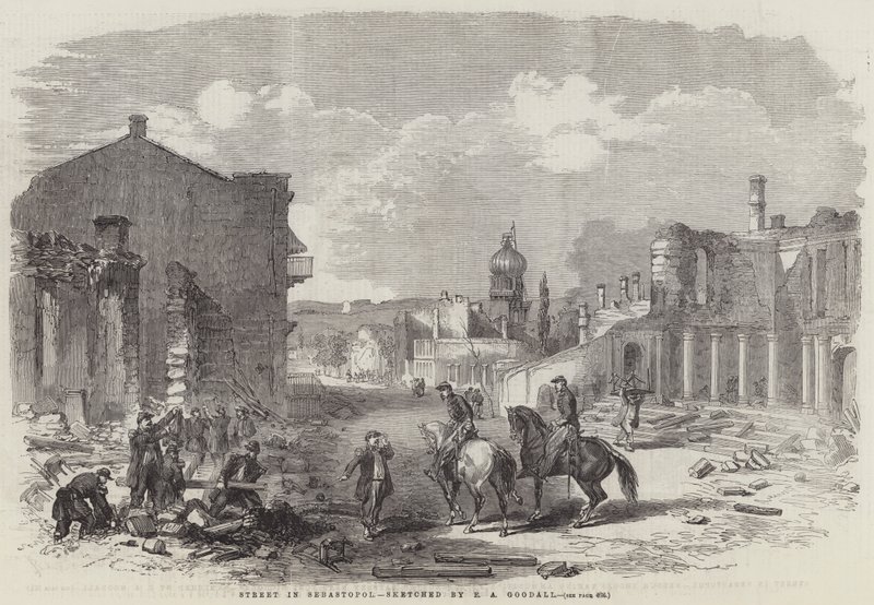 Gade i Sebastopol af Edward Angelo Goodall