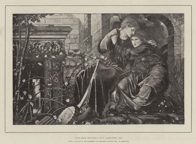 Kærlighed blandt ruinerne af Edward Burne Jones