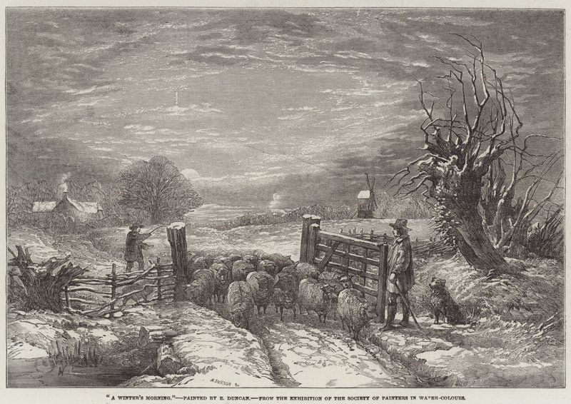 En vintermorgen af Edward Duncan