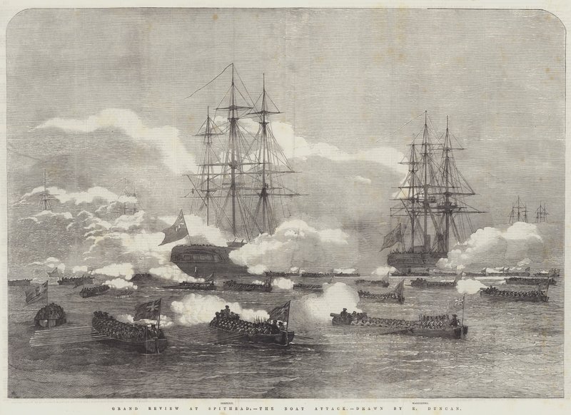 Grand Review på Spithead, Boat Attack af Edward Duncan