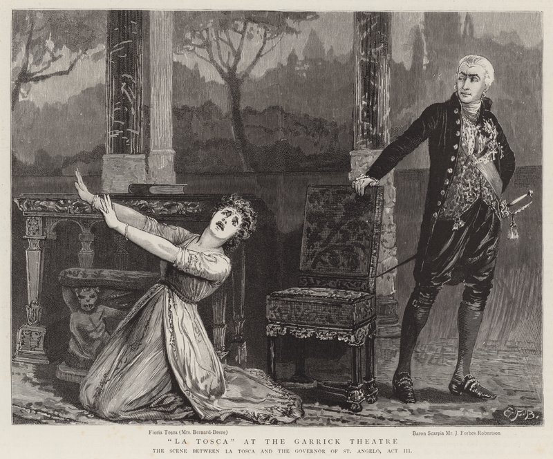 La Tosca på Garrick Theatre af Edward Frederick Brewtnall