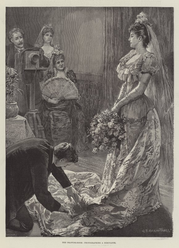 Tegnestuen, fotografering af en debutant af Edward Frederick Brewtnall