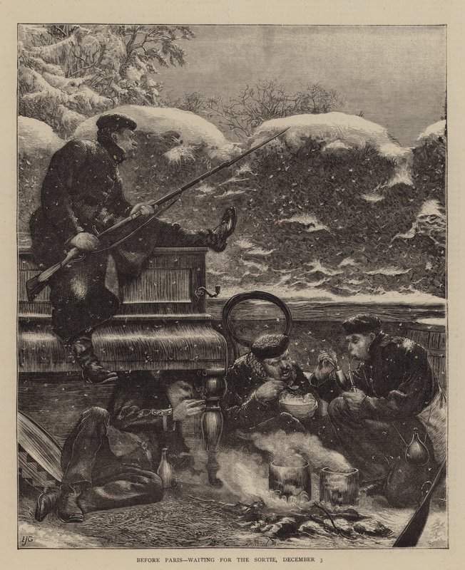 Før Paris, venter på Sortien, 3. december af Edward John Gregory