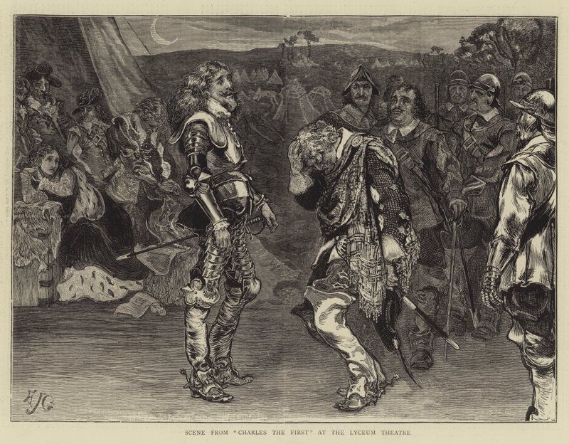 Scene fra Charles den Første på Lyceum Theatre af Edward John Gregory