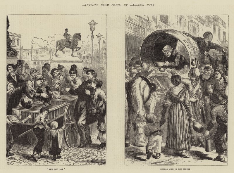 Skitser fra Paris, af Balloon Post af Edward John Gregory