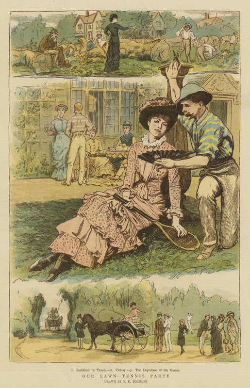 Vores Lawn Tennis Party (chromolitho) af Edward Killingworth Johnson