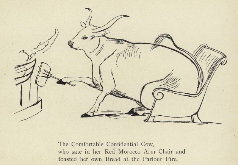 Den komfortable fortrolige ko af Edward Lear