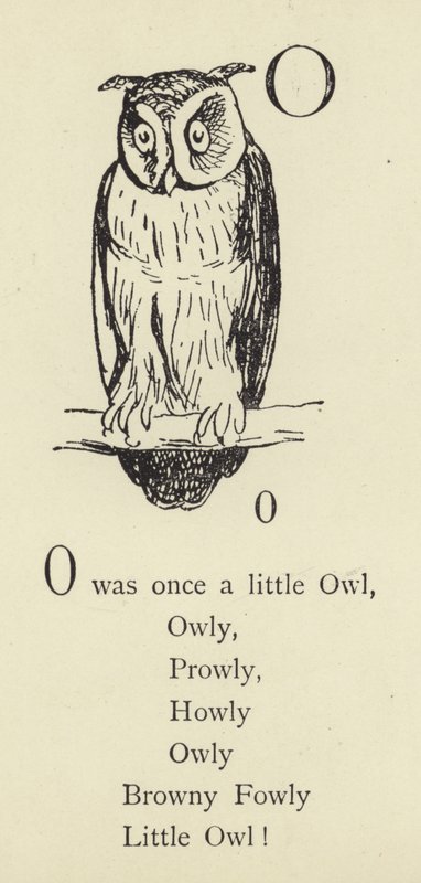 Bogstavet O af Edward Lear
