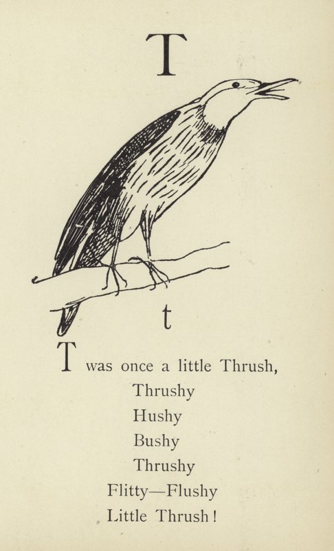 Bogstavet T af Edward Lear