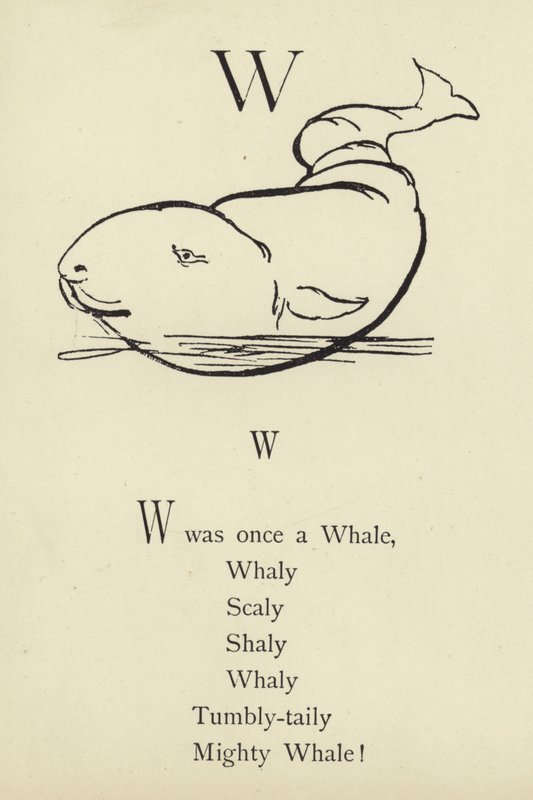 Bogstavet W af Edward Lear