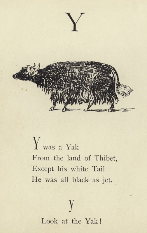 Bogstavet Y af Edward Lear