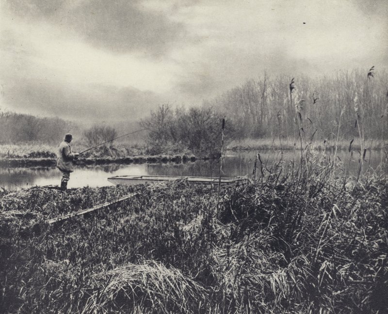 En januaraften på testen (s/h-foto) af Edward Alfred Barton