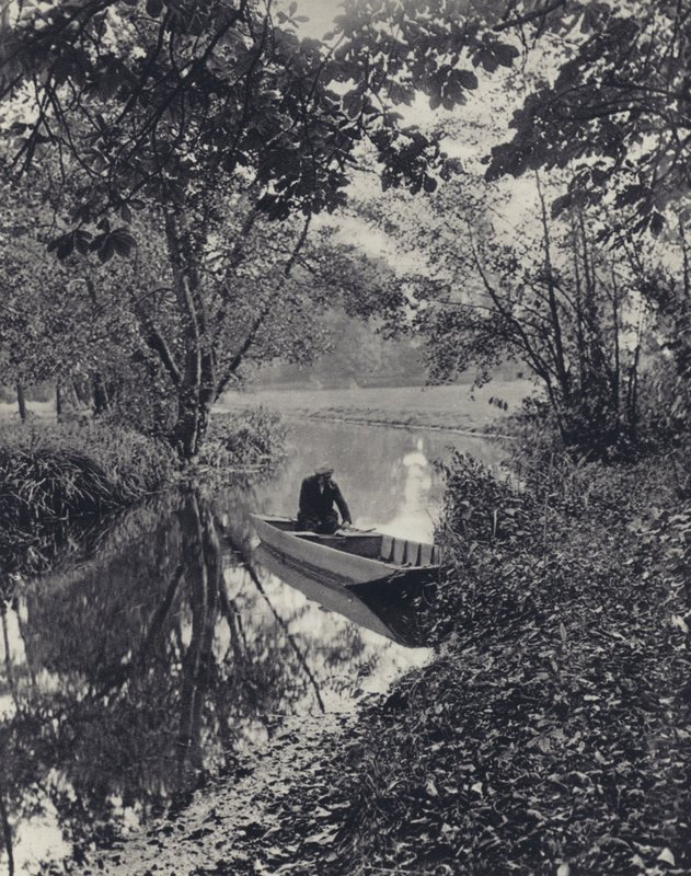 Et sidevandløb ved Misbourne (s/h-foto) af Edward Alfred Barton
